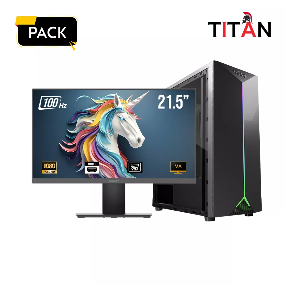 Pc Gamer TITAN PK03 R5 3400G | 8GB | Ecran 21.5